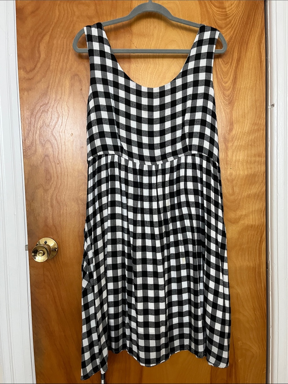 Gilli Black & White Gingham Midi Dress